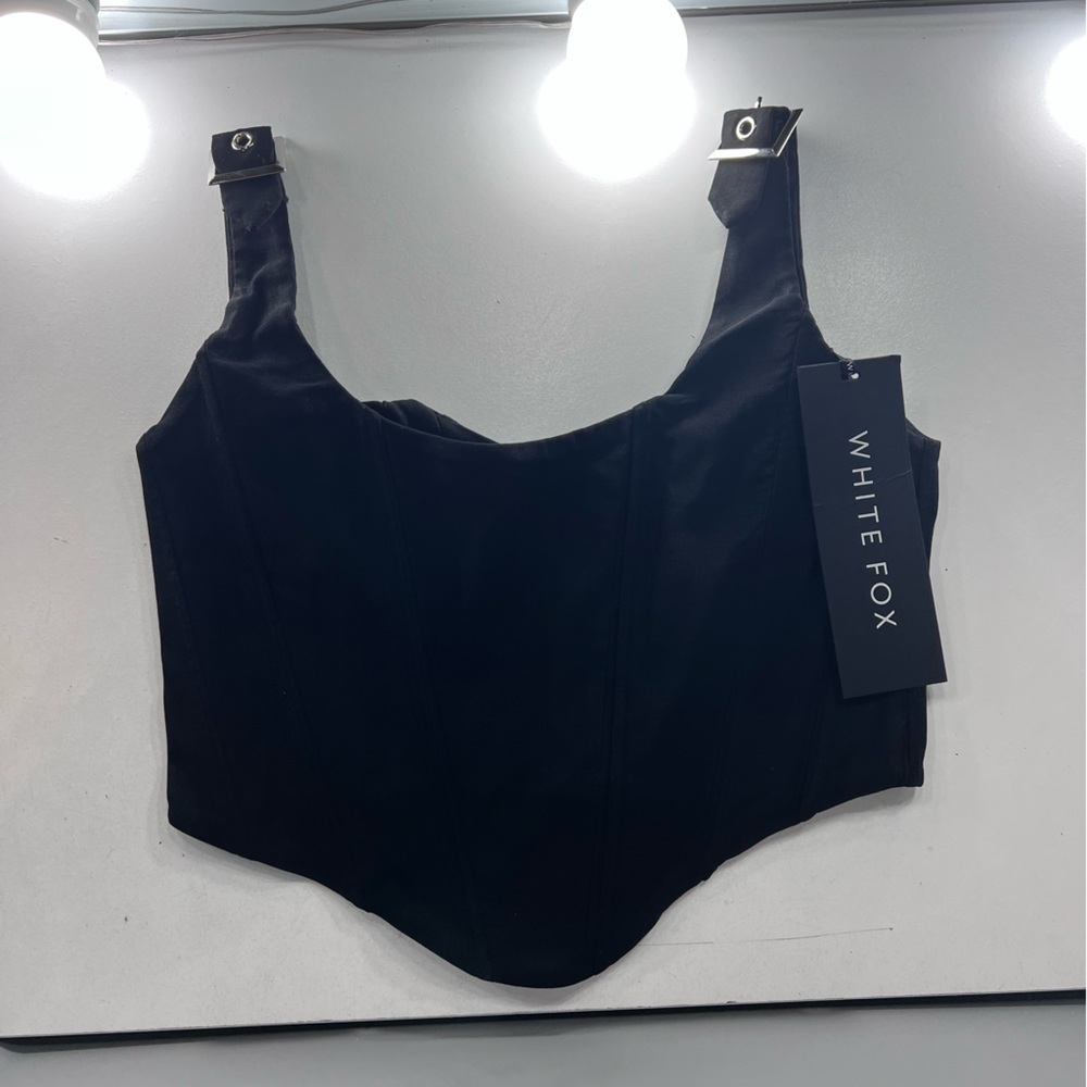 White Fox Keep Me Close Bustier Black